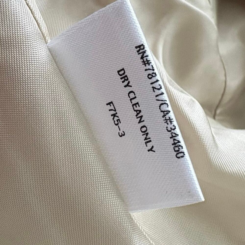 Eileen Fisher Wool Textured Blazer Jacket M Cream Old Money Business Carrier - Picture 10 of 10